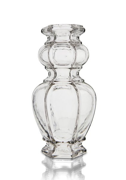 Chandelier Vase, Glass with 2 Spheres