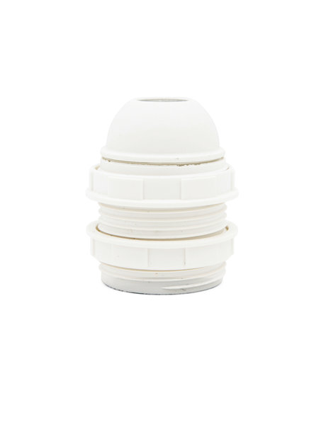 White shade ring, thin model, to use with E27 fitting with external thread