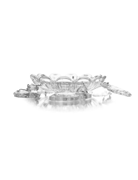 Chandelier dish, beatifully cut glass, 11 cm / 4.3 inch