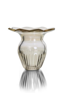 Chandelier Vase, Gold Colored Glass, Small