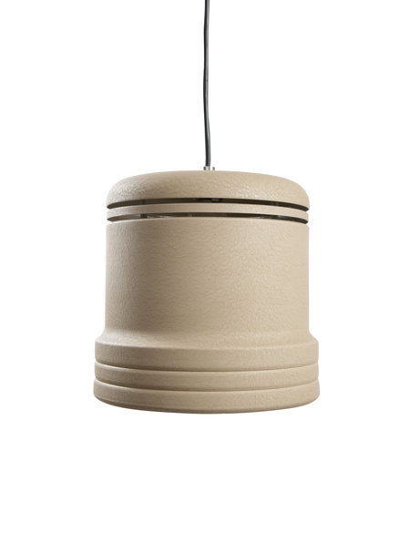 design hanglamp, bruin-creme metaal