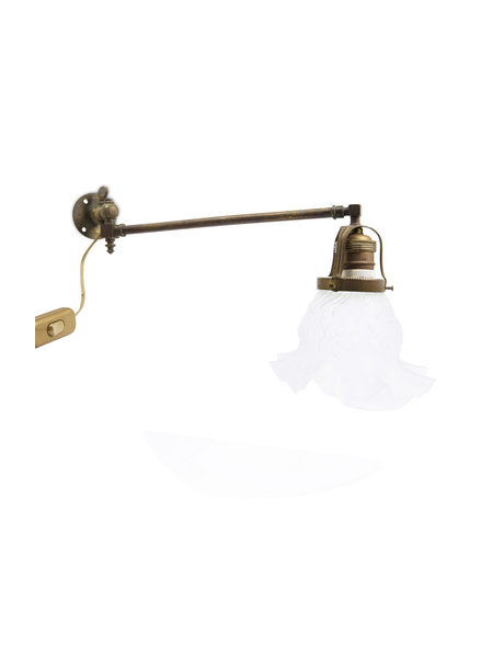 Wall lamp classic, gas fixture with skirt shade