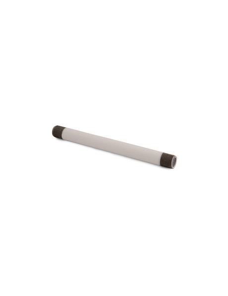 White tube of 10 cm / 4 inch, 1.0 cm / 0.4 inch, coated metal