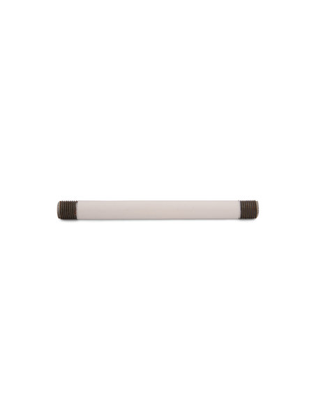 White tube of 10 cm / 4 inch, 1.0 cm / 0.4 inch, coated metal