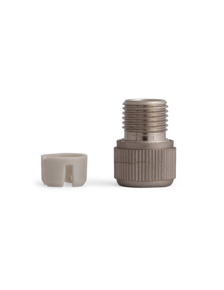 Cord grip, silver colour, M10x1 thread