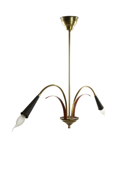 Vintage Hanglamp, Slank Armatuur Uit De Jaren 50