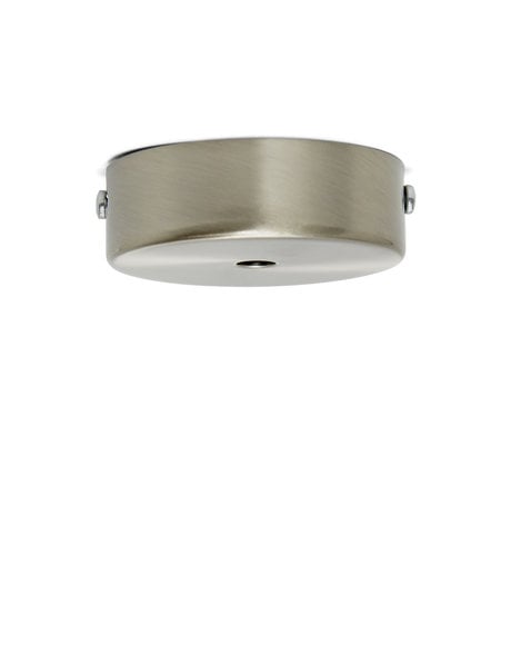 Ceiling Cap or Wall Plate, diameter 8 cm / 3.15 inch , silver colour, matt nickel