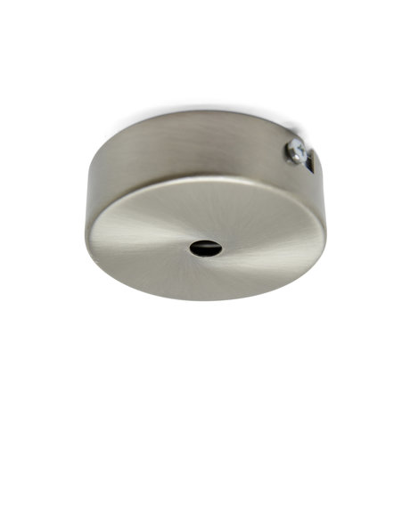 Ceiling Cap or Wall Plate, diameter 8 cm / 3.15 inch , silver colour, matt nickel