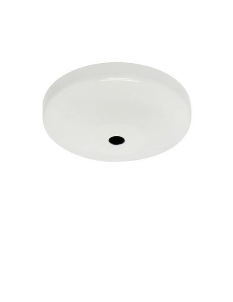 Plafondkapje, glimmend wit, rond (9.5 cm), plat model