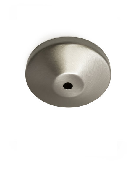 Coated Ceiling Plate, matt nickel, diameter: 9.5 cm / 3.75 inch, diameter hole for adjusting pipe or rod 1.0 cm / 0.39 inch (M10)