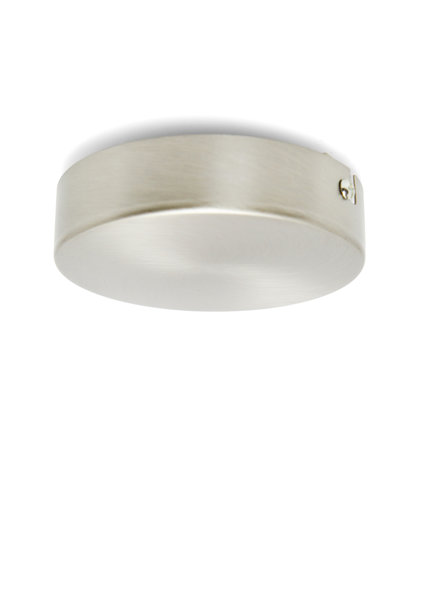 Ceiling Cap, Round, Flat, Matt Silver Colour
