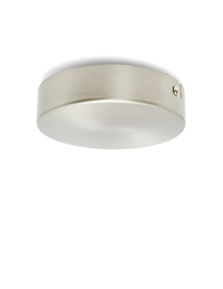 Matt silver wall or ceiling plate, model without an opening