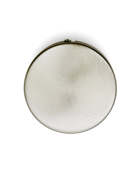 Matt silver wall or ceiling plate, model without an opening