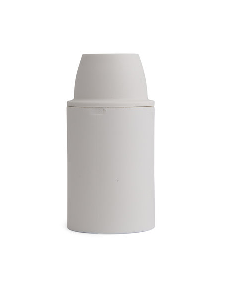 White lamp socket (E14 fitting), smooth surface