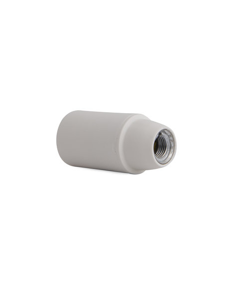 White lamp socket (E14 fitting), smooth surface