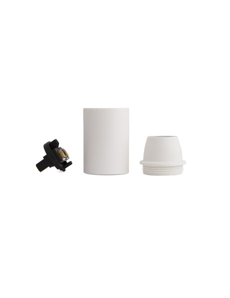 White lamp socket (E14 fitting), smooth surface