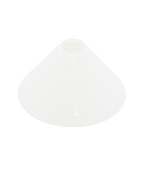 White lampshade, glass, 'shoemaker's shade', diameter: 29.5 cm / 11.6 inch