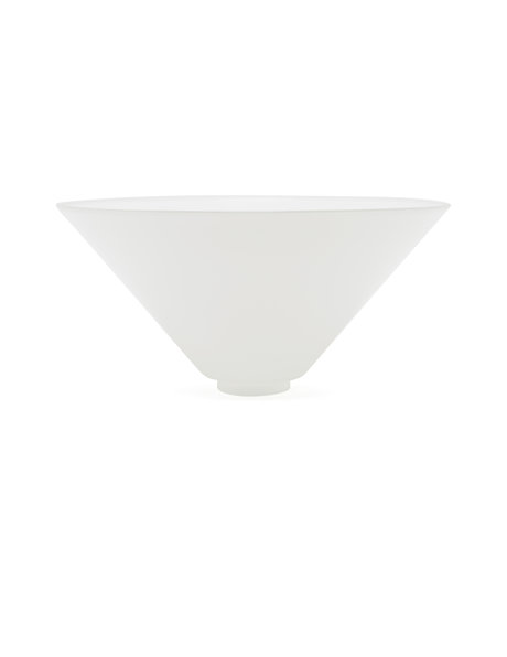 White lampshade, glass, 'shoemaker's shade', diameter: 29.5 cm / 11.6 inch