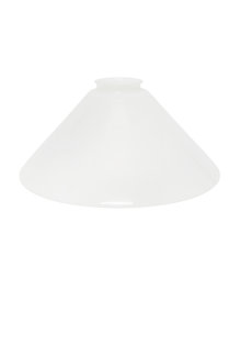 Glass Lampshade, White, 24.5 cm