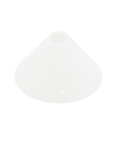 Glazen lampenkap, wit, vrij groot model (35.0 cm)