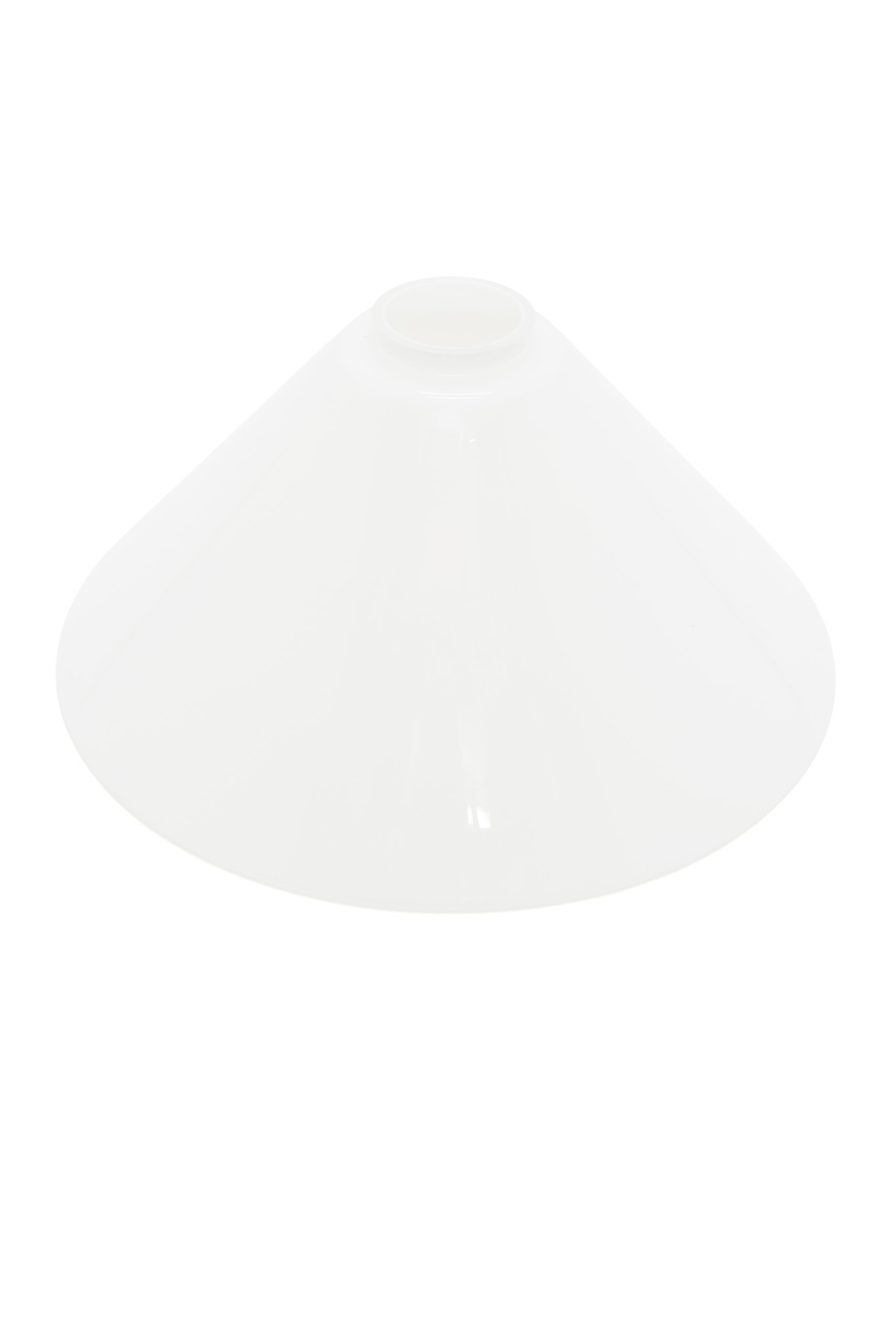 White Glass Lampshade Round Tapered