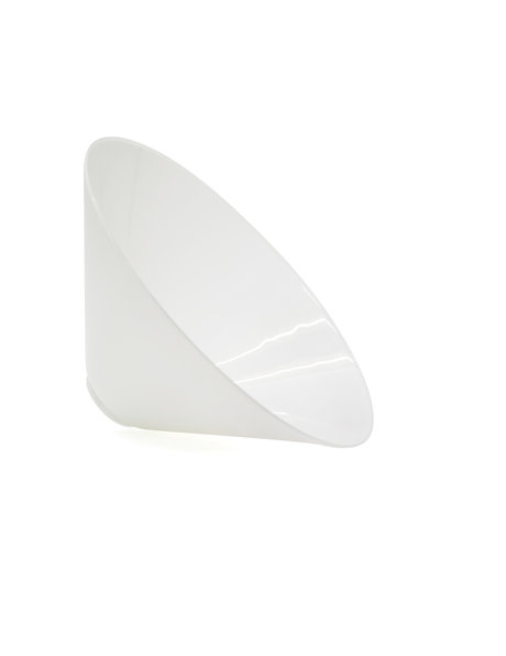 Glazen lampenkap, wit, vrij groot model (34.0 cm)