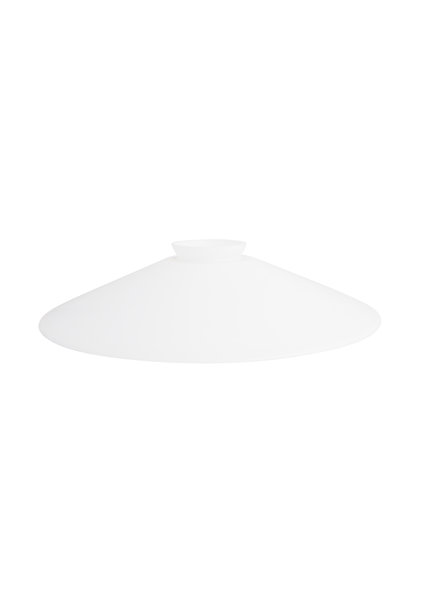 Wit Glazen Lampenkap, Plat Model, 25 cm