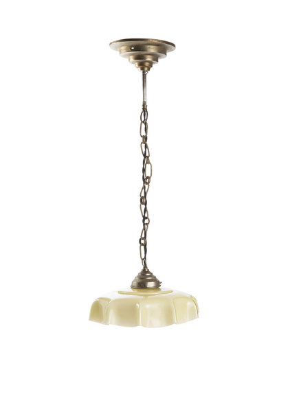Glass Hanging Lamp, Kitchen Shade on Chain
