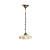 Small glass hanging lamp, brown kitchen shade