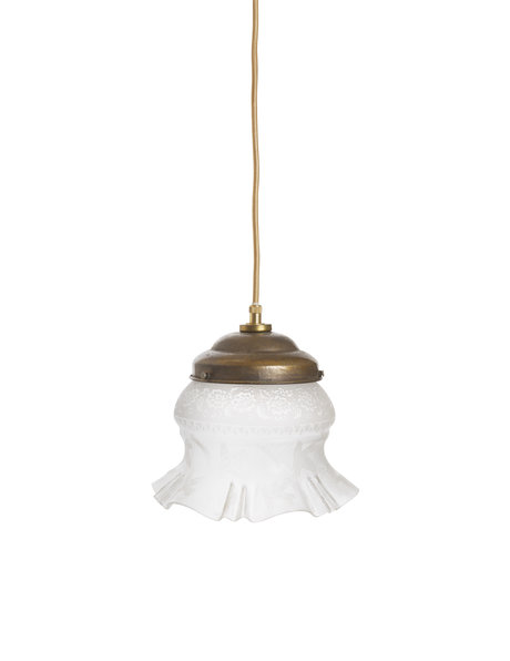 Antique hanging lamp with finely worked lampshade