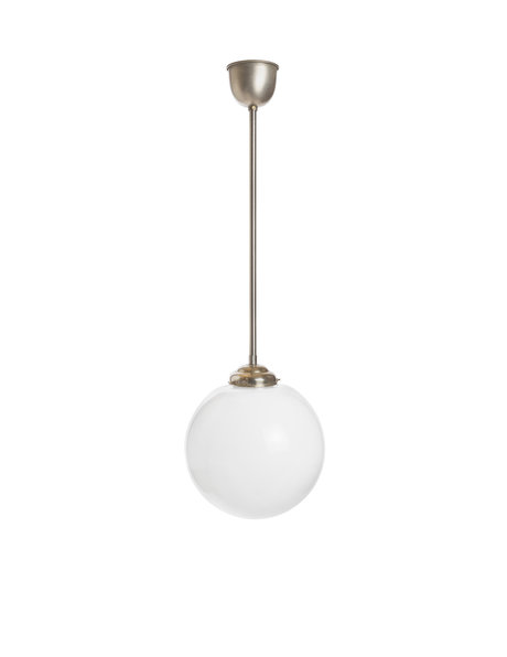 Sleek hanging lamp, glass ball on a pendant