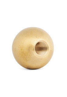Koppelstuk, 3 cm Bol, Messing, M10x1, interne draad