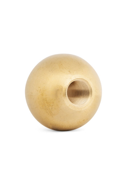 Koppelstuk, 3 cm Bol, Messing, M10x1, interne draad