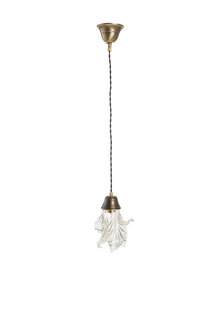 Small Hanging Lamp with Twisted Leaves
