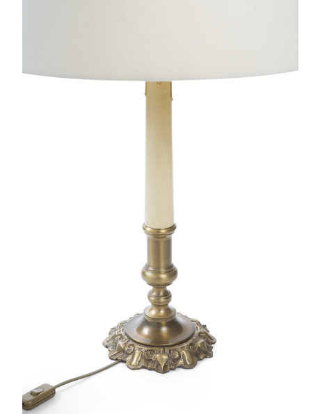 Classic table lamp, candle with cardboard shade