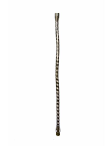 Buigbare buis, zilverkleur (chroom) 30 cm lang, M10