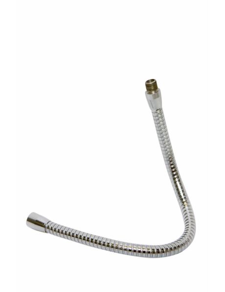 Buigbare buis, zilverkleur (chroom) 30 cm lang, M10x1