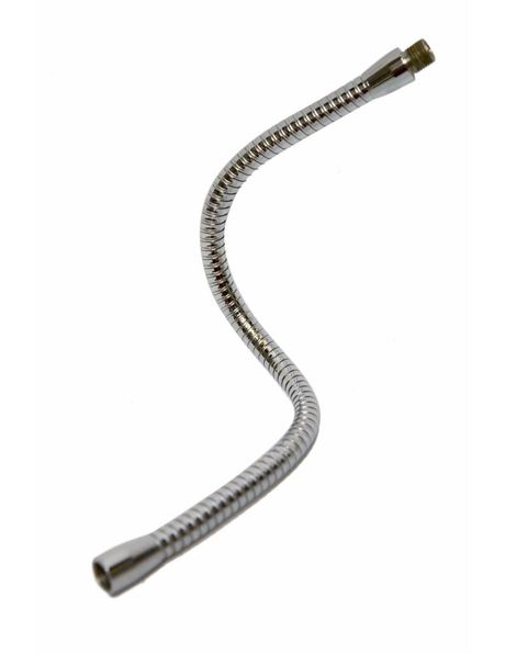 Buigbare buis, zilverkleur (chroom) 30 cm lang, M10x1