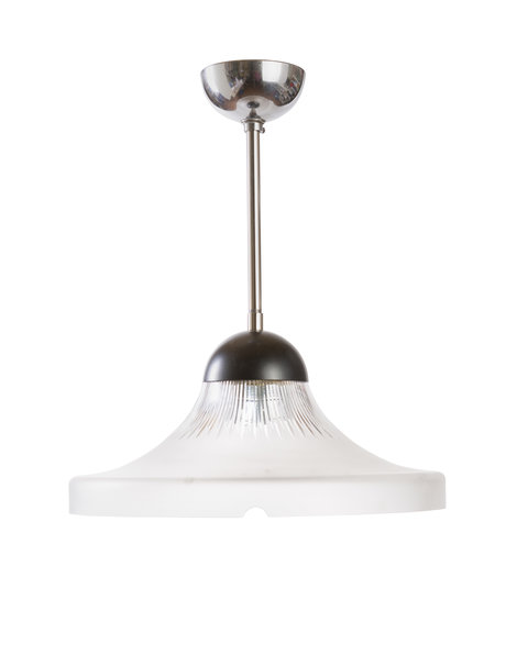 Suspension lamp, Antique Hanging lamp with large lampshade