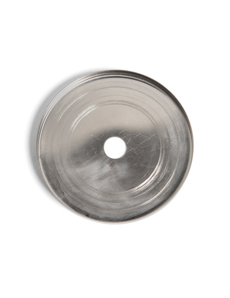 Matt nickel cover plate, diameter: 7 cm / 2.8 inch,  height:  0.6 cm / 0.24 inch