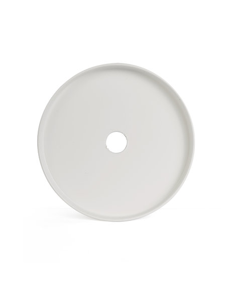 Wit (gecoat) afdekplaatje, 7.3 cm bij 0.6 cm