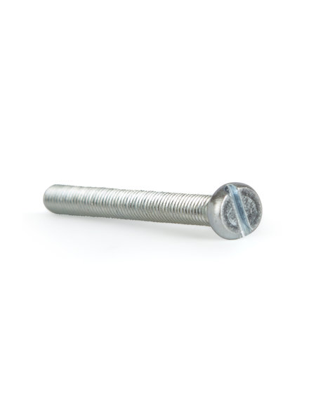 M3x1 (0.12 inch) Bolt, flatt head, slot, silver