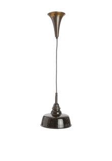 Industrial Hanging Lamp Black Enamel Shade