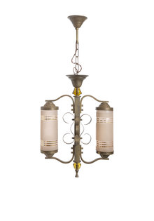 Beautiful Old Hanging Lamp, Glass Cylinders