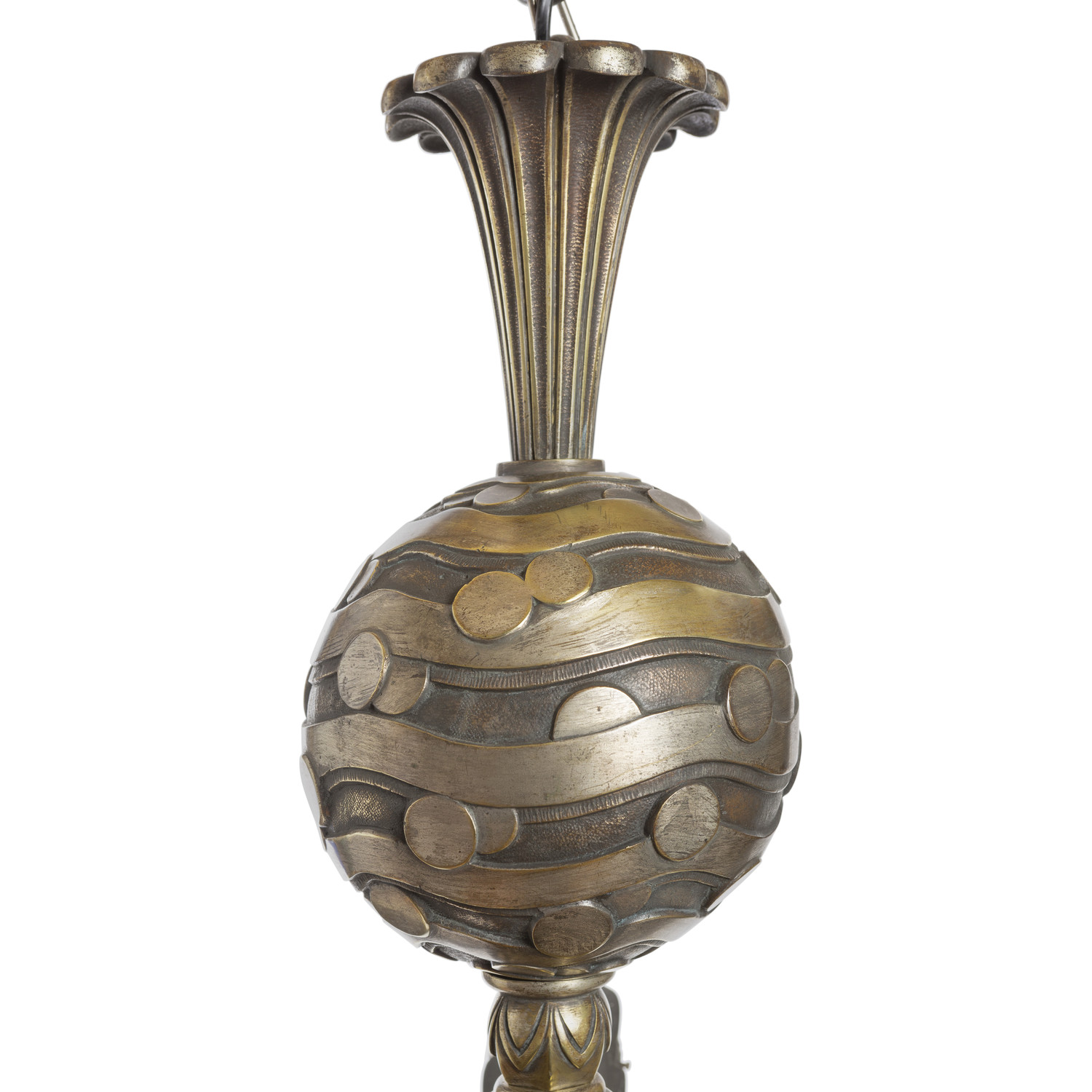 Art Deco Pendant Lamp, 1930s, with 6 Arms Lamplord Vintage Lighting — free download