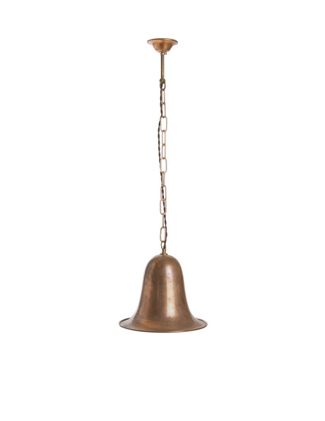 Copper hanging lamp, chalice shape