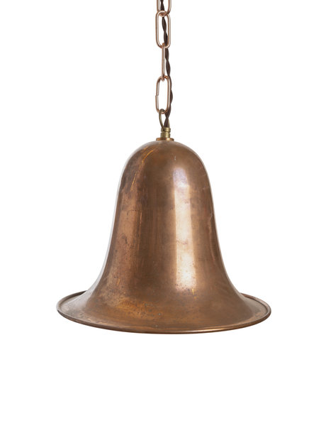 Copper hanging lamp, chalice shape