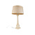 Natural stone table lamp with fabric shade