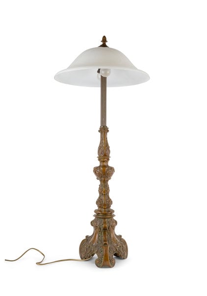 Floor Lamp with Bronze Base