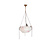 1930s hanging lamp, pink marbled glass